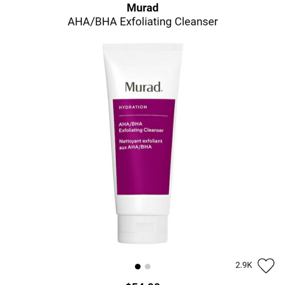 NIB Murad Hydration AHA/BHA Exfoliating Cleanser